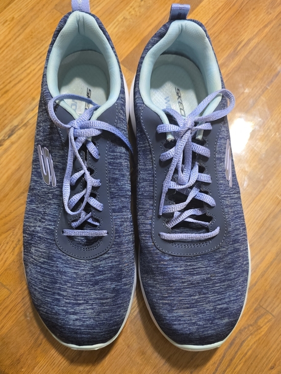 Skechers Shoes - Skechers Navy and Lavender Athletic Slip-Ons